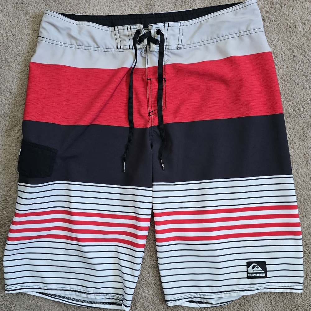 Quiksilver Highland Slab Men's Boardshorts Swim Shorts Sz Medium 33 Beach Pool